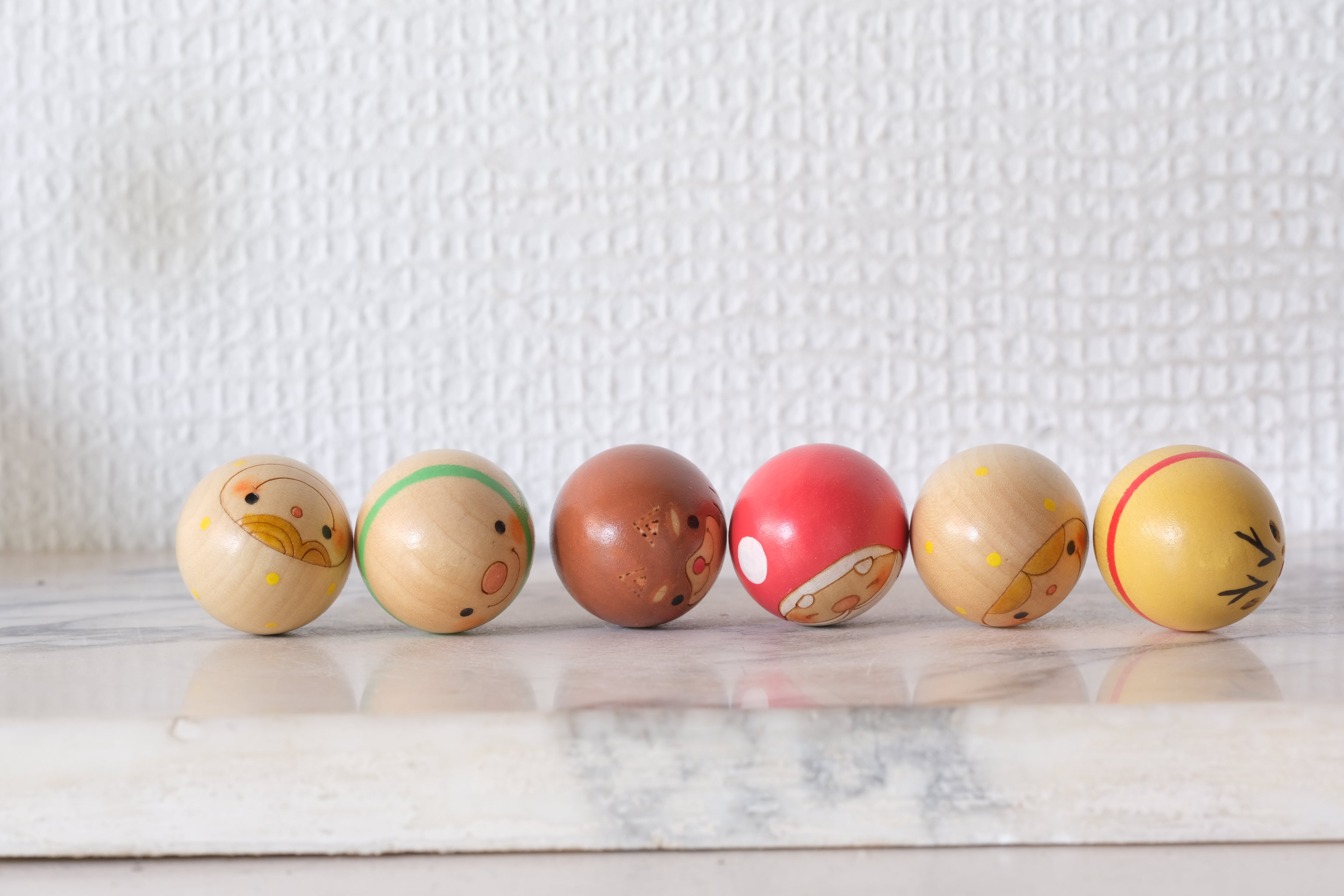 Christmas Kokeshi Set by Usaburo | 3,4 cm