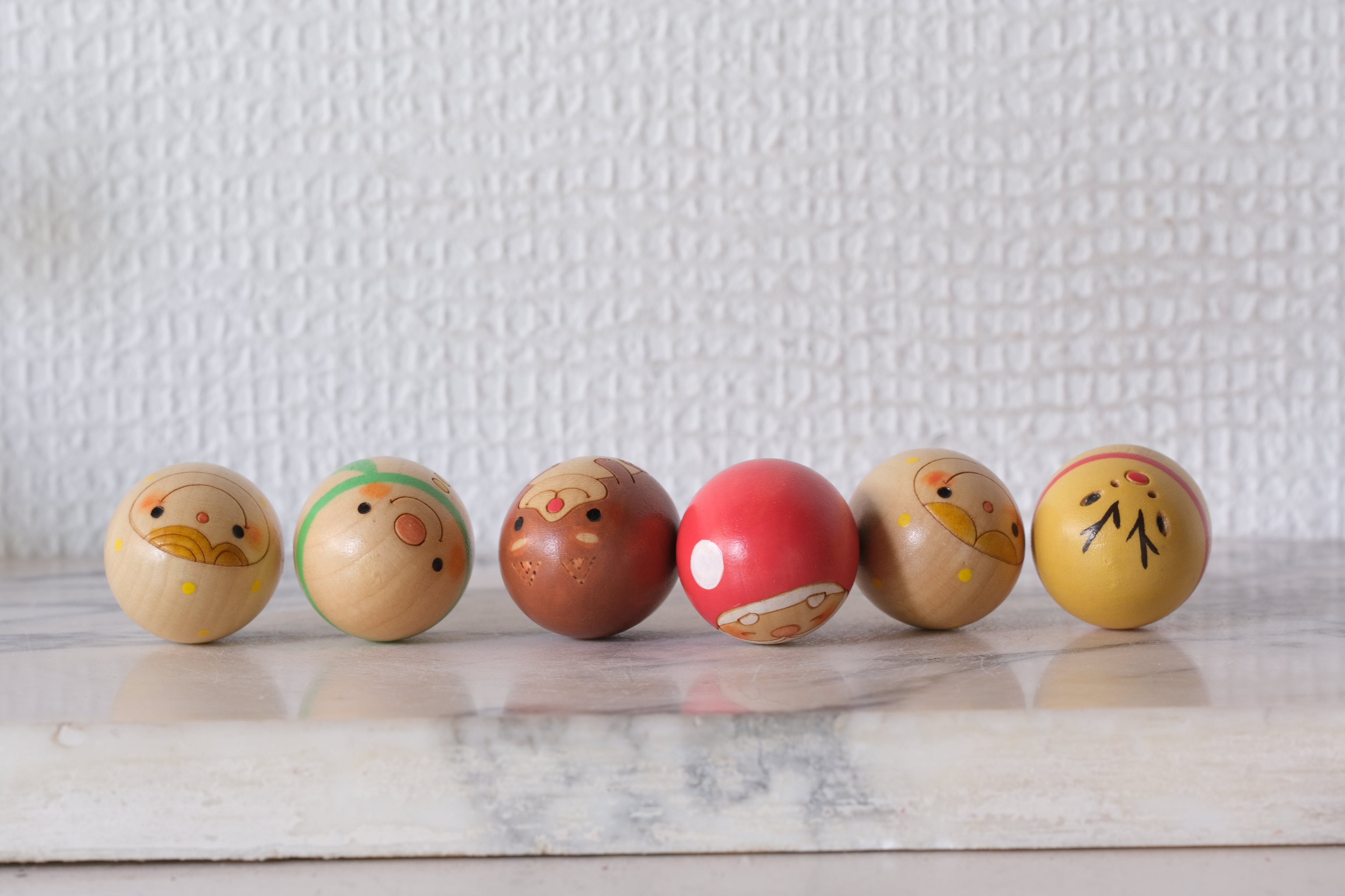 Christmas Kokeshi Set by Usaburo | 3,4 cm