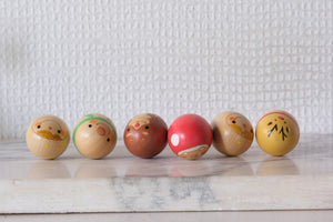 Christmas Kokeshi Set by Usaburo | 3,4 cm