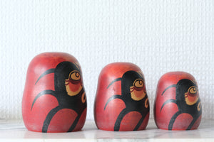 Set of Three Vintage Daruma | from 7 cm till 9 cm