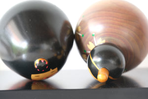 Set of Vintage Sosaku Kokeshi by Usaburo | Hina | 8 cm and 11 cm