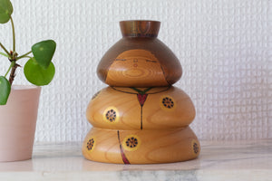 Exclusive Vintage Sosaku Kokeshi by Watanabe Yuji 渡辺雄二 (1951-) | Titled: 春 - Haru - Spring | 11,5 cm