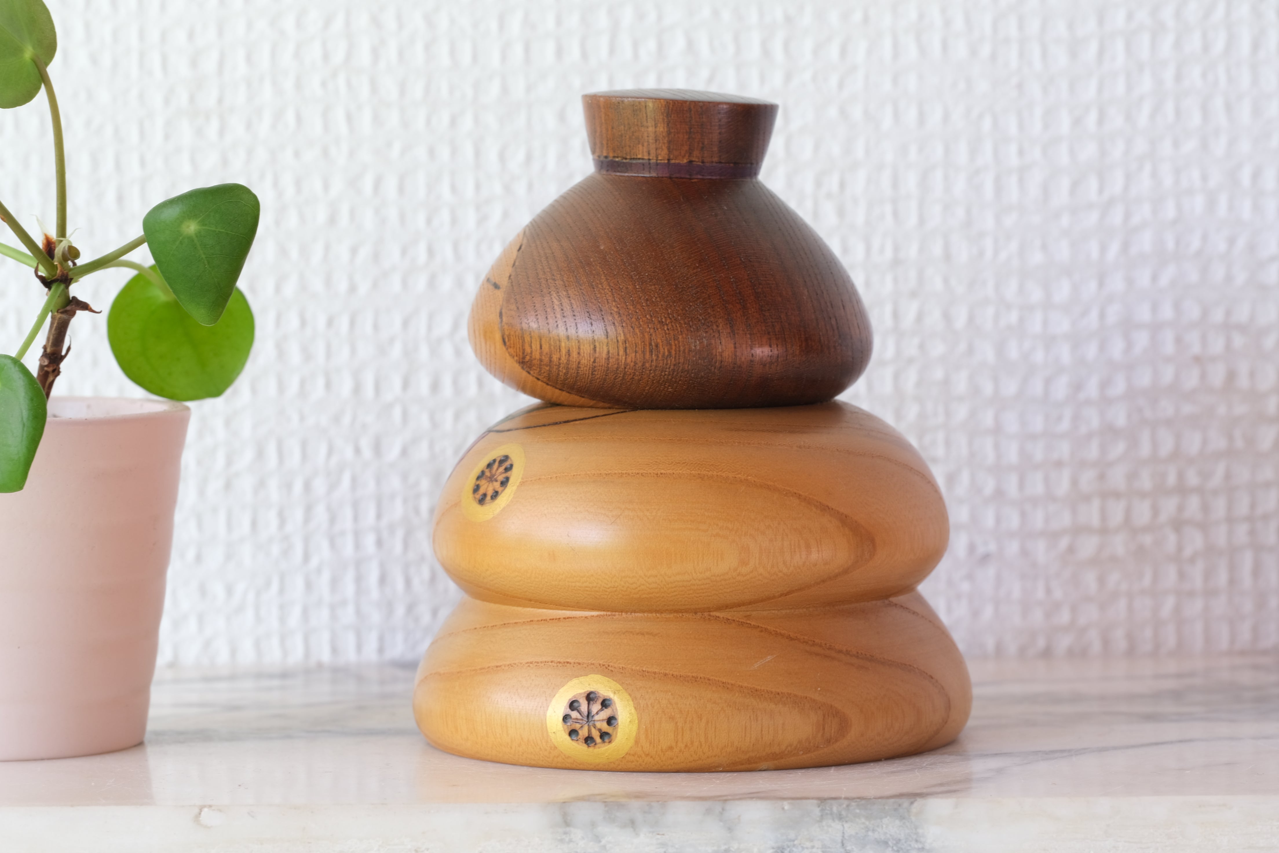 Exclusive Vintage Sosaku Kokeshi by Watanabe Yuji 渡辺雄二 (1951-) | Titled: 春 - Haru - Spring | 11,5 cm