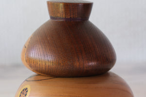 Exclusive Vintage Sosaku Kokeshi by Watanabe Yuji 渡辺雄二 (1951-) | Titled: 春 - Haru - Spring | 11,5 cm