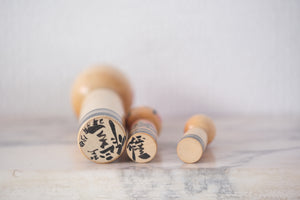 Set of Three Vintage Creative Kokeshi | 6,5 cm till 15 cm