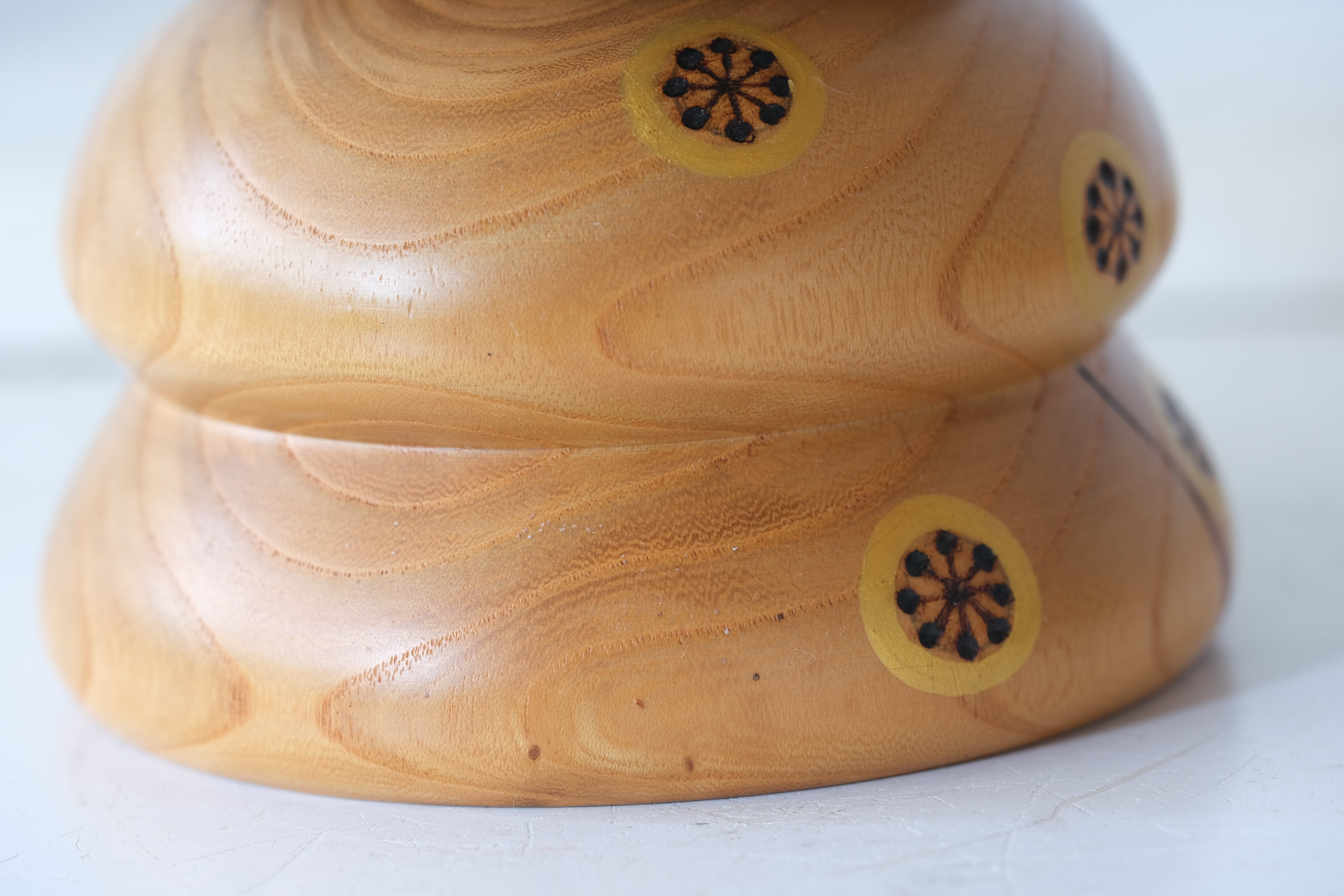 Exclusive Vintage Sosaku Kokeshi by Watanabe Yuji 渡辺雄二 (1951-) | Titled: 春 - Haru - Spring | 11,5 cm