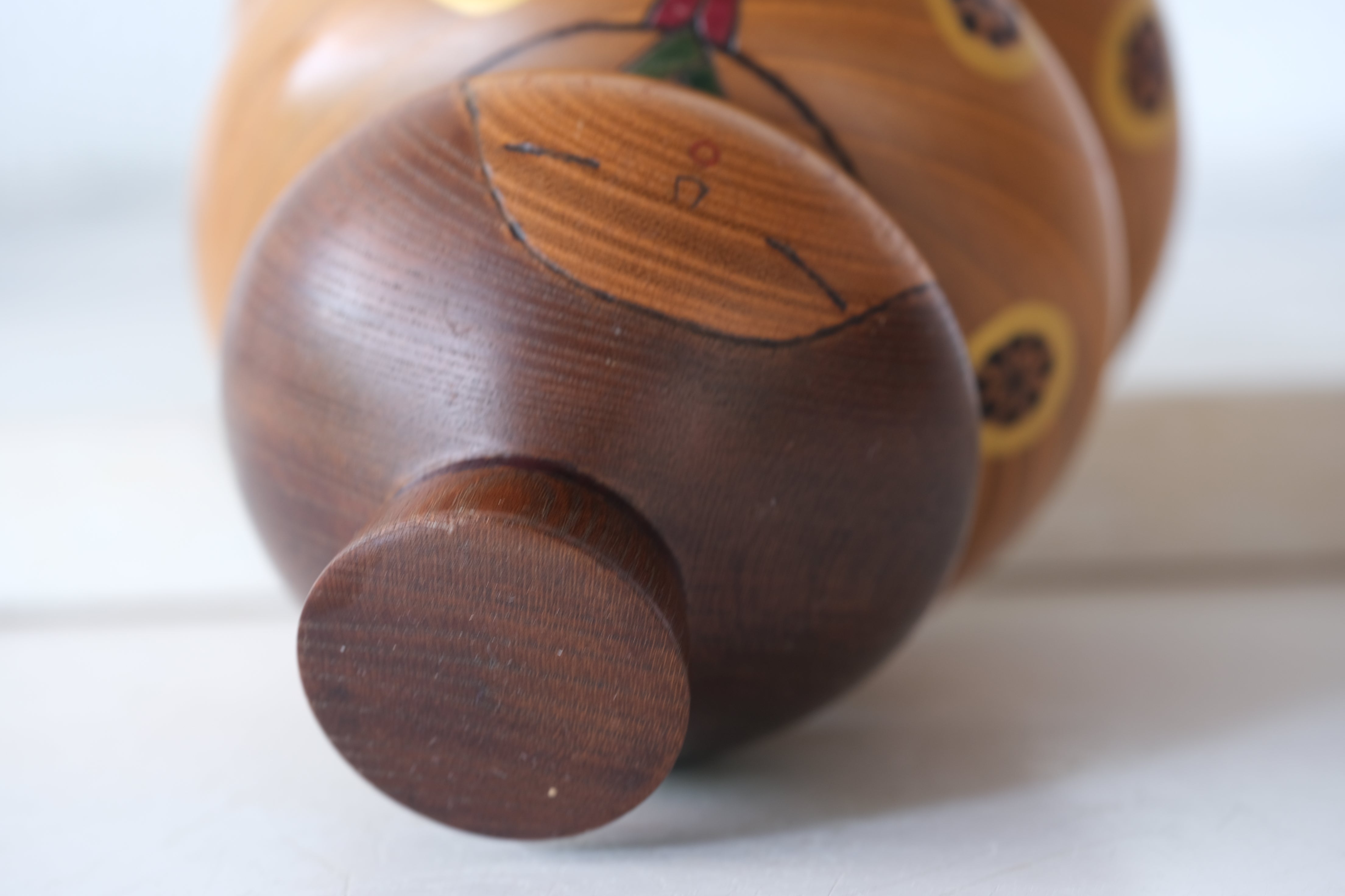 Exclusive Vintage Sosaku Kokeshi by Watanabe Yuji 渡辺雄二 (1951-) | Titled: 春 - Haru - Spring | 11,5 cm