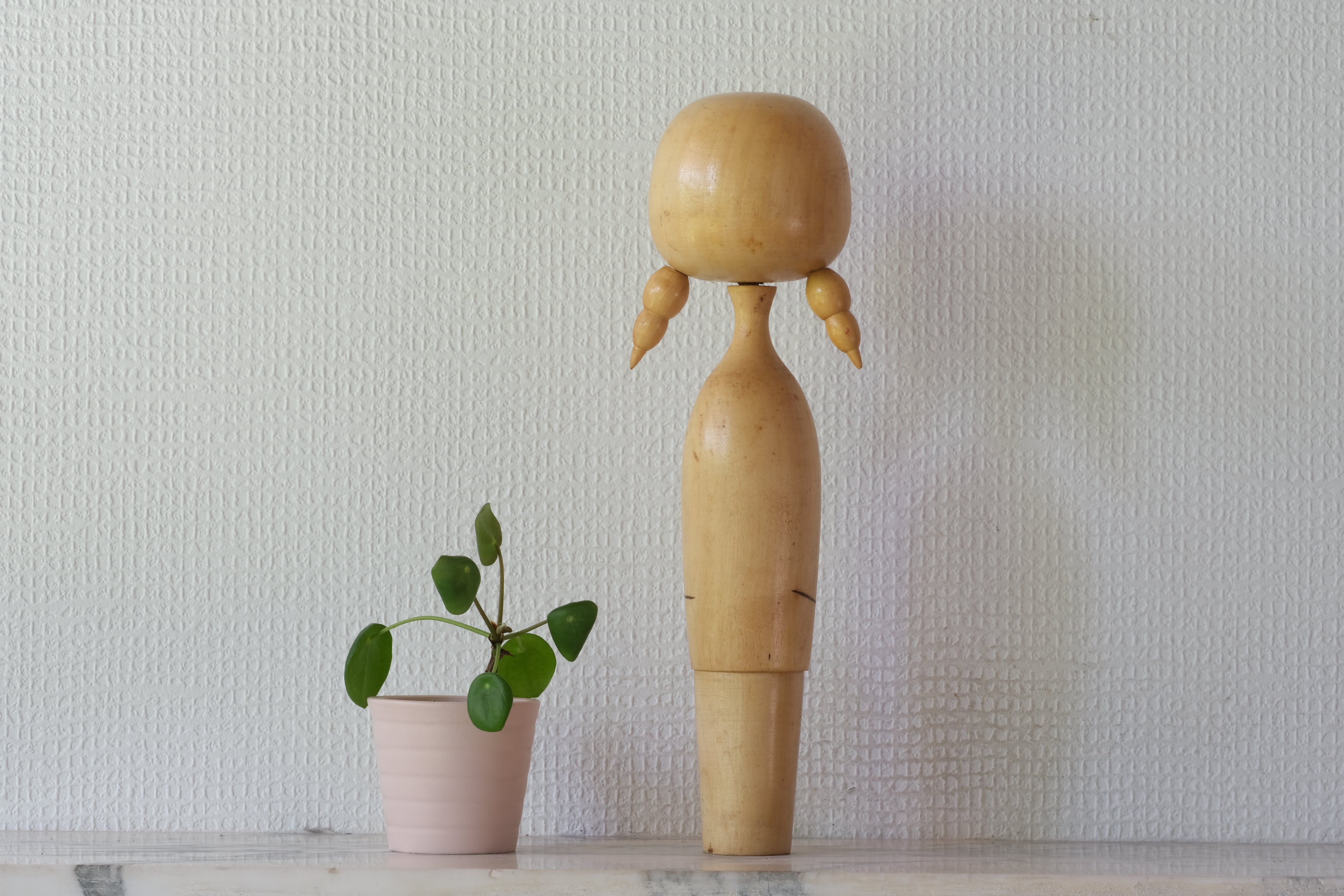 Vintage Creative Kokeshi with Pigtails by Eiko Shibata (1924-) | 29,5 cm