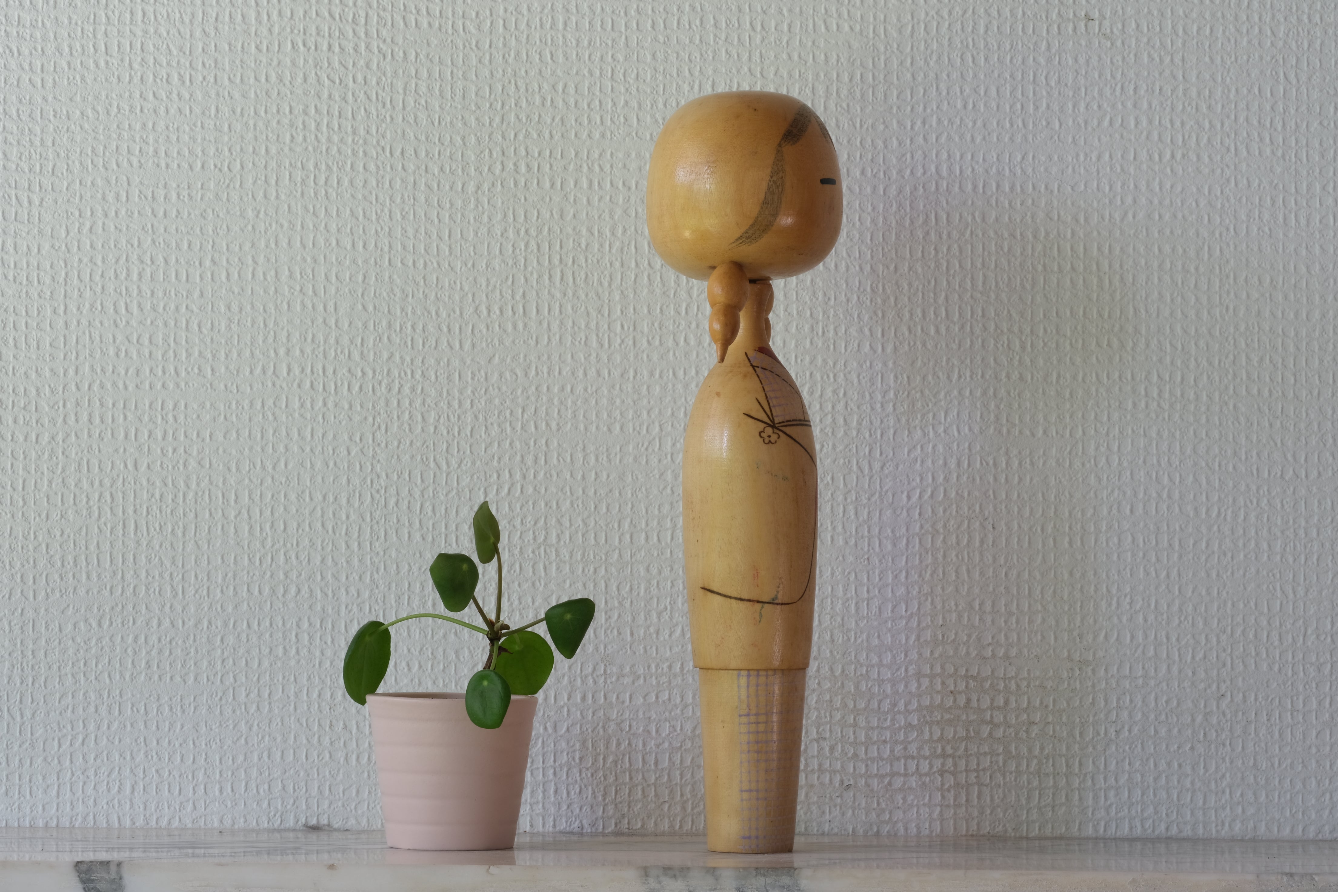 Vintage Creative Kokeshi with Pigtails by Eiko Shibata (1924-) | 29,5 cm