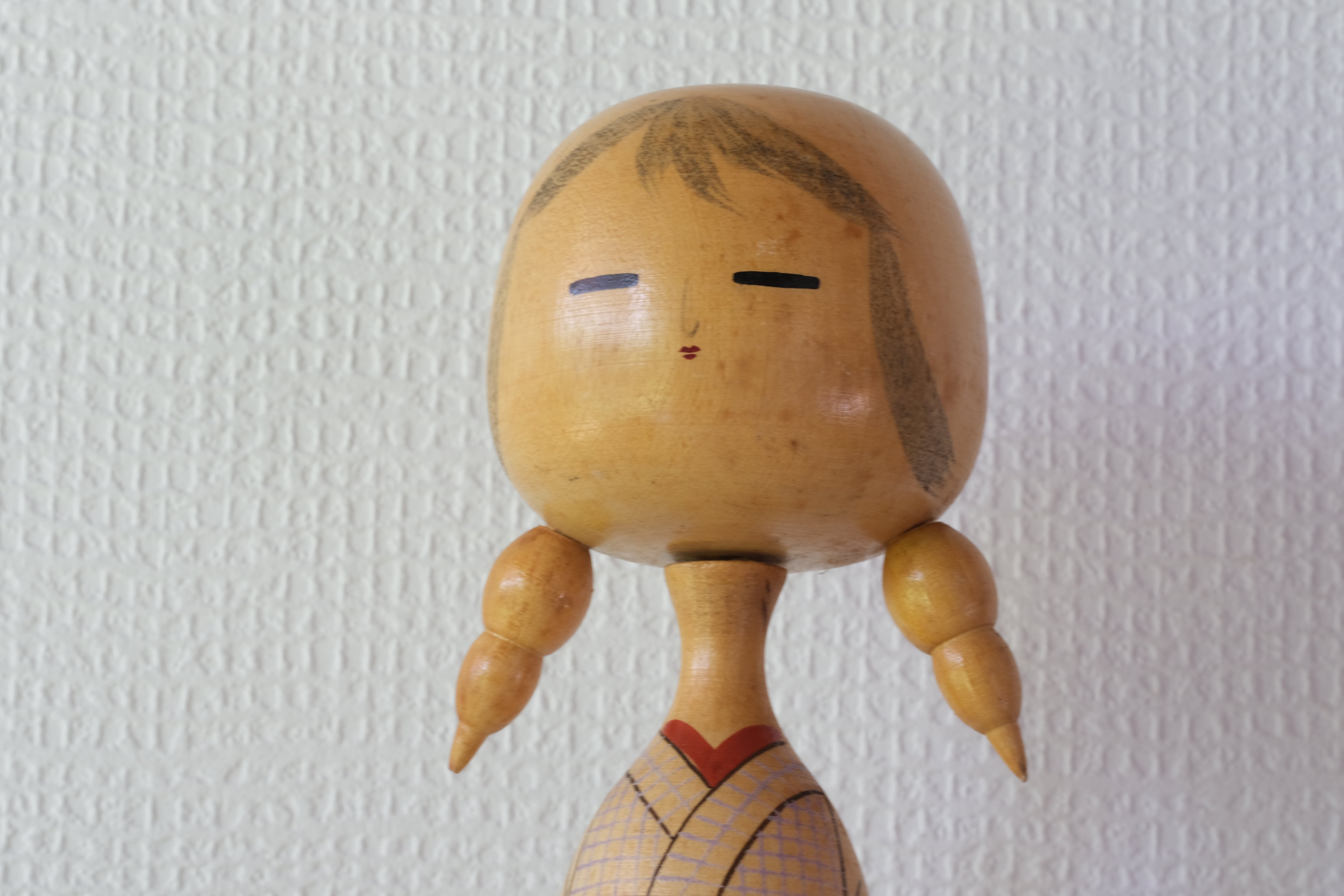 Vintage Creative Kokeshi with Pigtails by Eiko Shibata (1924-) | 29,5 cm