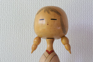Vintage Creative Kokeshi with Pigtails by Eiko Shibata (1924-) | 29,5 cm