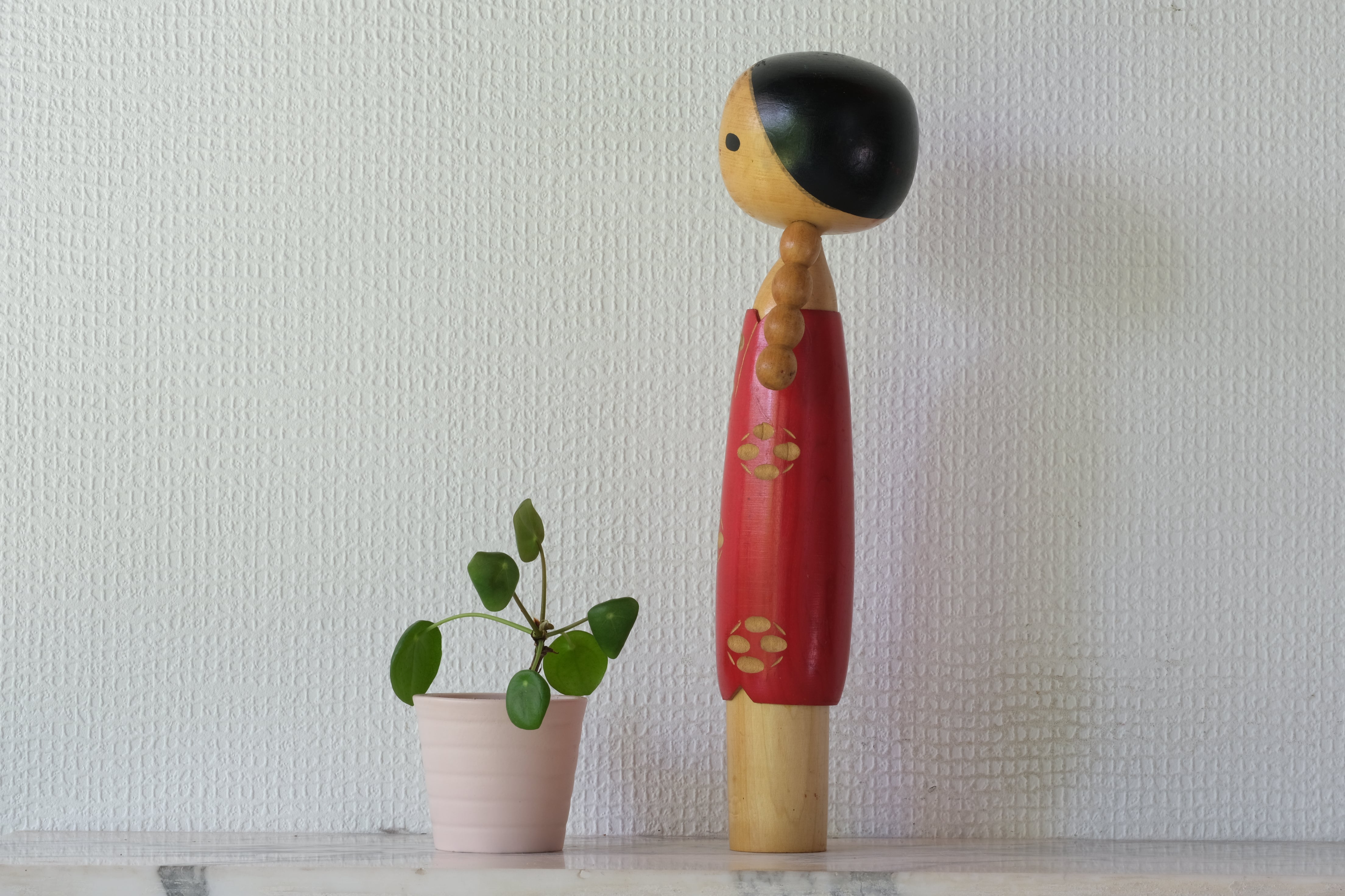 Vintage Creative Kokeshi with Ponytail by Eiko Shibata (1924-) | 31 cm