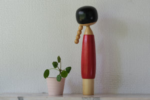 Vintage Creative Kokeshi with Ponytail by Eiko Shibata (1924-) | 31 cm