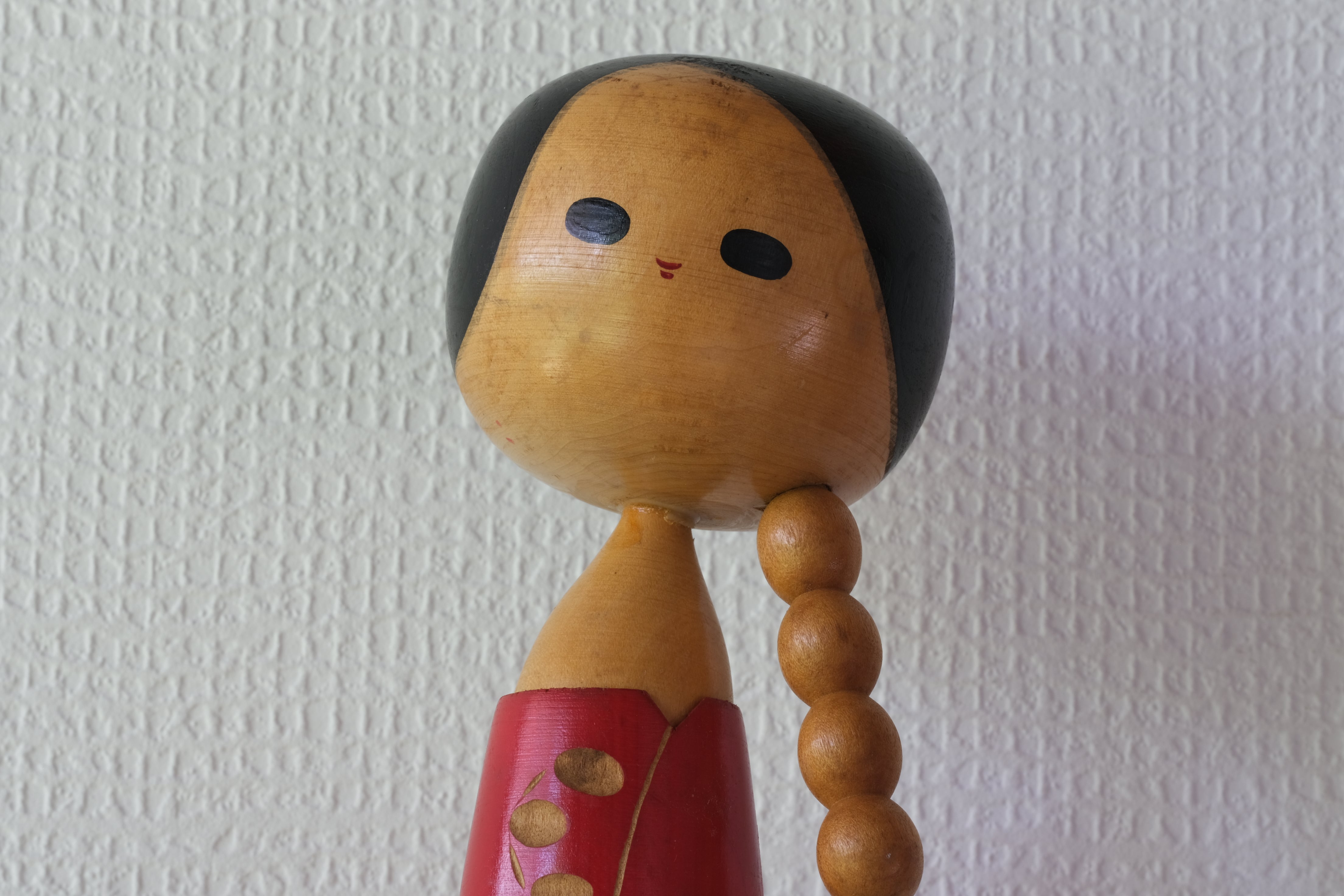 Vintage Creative Kokeshi with Ponytail by Eiko Shibata (1924-) | 31 cm