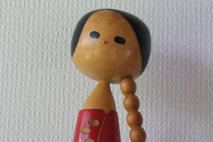 Vintage Creative Kokeshi with Ponytail by Eiko Shibata (1924-) | 31 cm