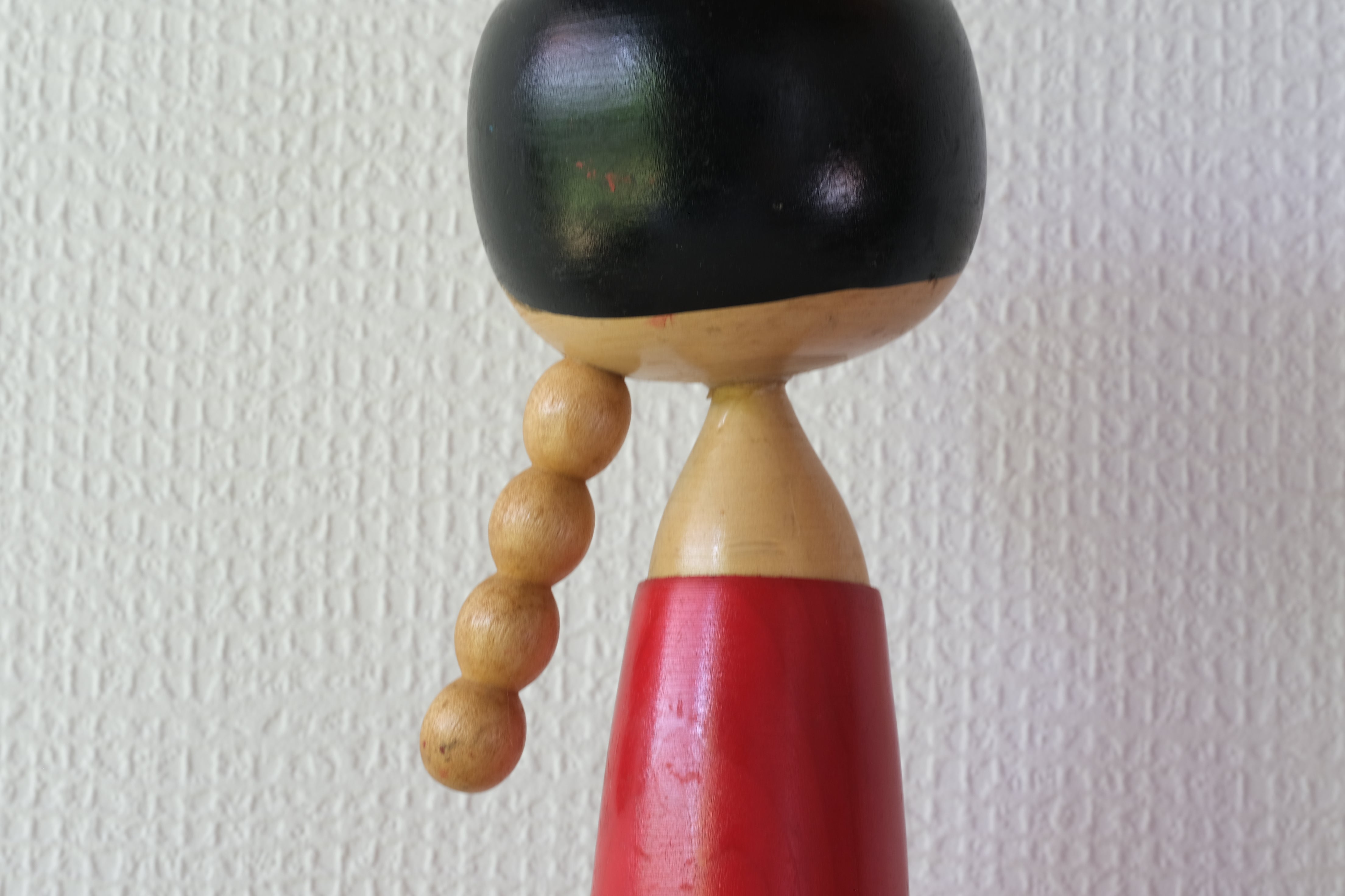 Vintage Creative Kokeshi with Ponytail by Eiko Shibata (1924-) | 31 cm