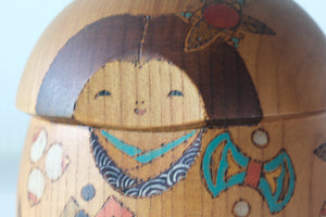 Rare Vintage Creative Kokeshi by Sansaku Sekiguchi (1925-2018) | 12 cm