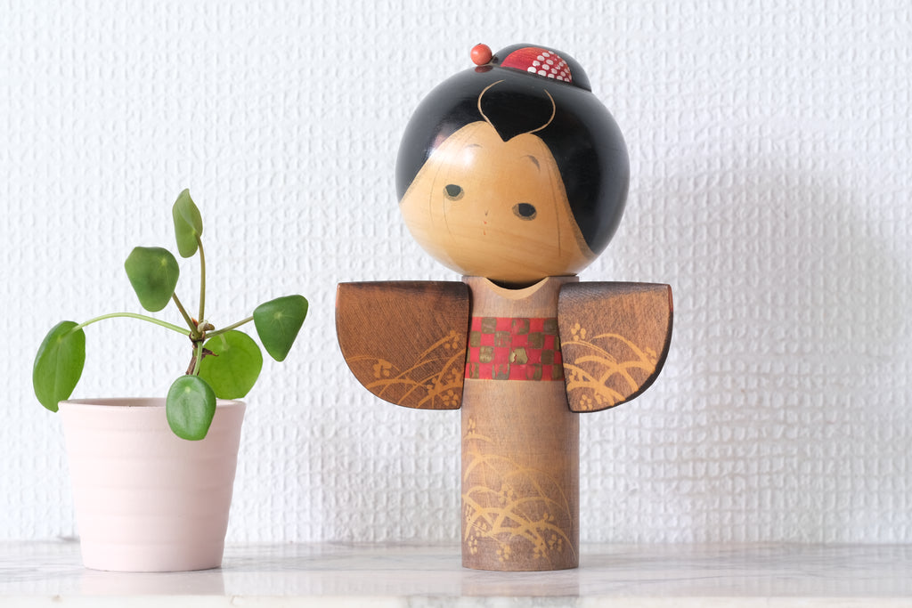 Rare Vintage Gumma Kokeshi by Sansaku Sekiguchi (1925-2018) | 18,5 cm