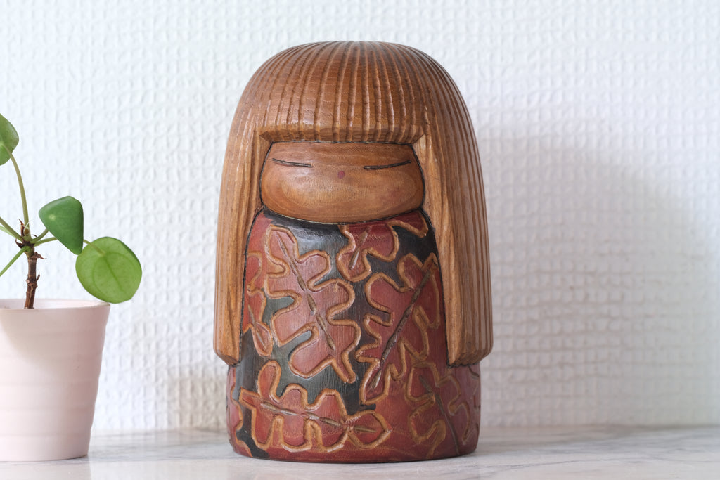 Exclusive Vintage Creative Kokeshi by Kato Seki 加藤世紀 (1940-)| 16 cm