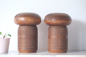 Rare Couple of Vintage Creative Kokeshi By Kenichi Murakami 村上けんー (1929 - ) | 16 cm