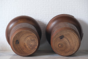 Rare Couple of Vintage Creative Kokeshi By Kenichi Murakami 村上けんー (1929 - ) | 16 cm