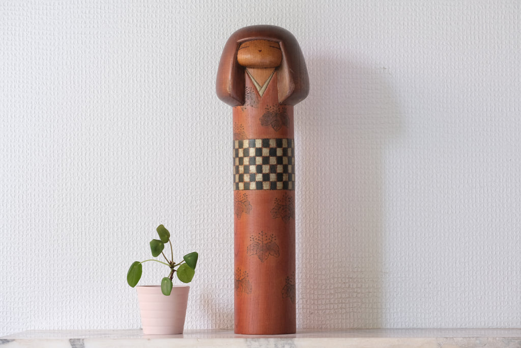 Rare Vintage Gumma Kokeshi by Sansaku Sekiguchi (1925-2018) | Dated: 1968 | Early Work | 38 cm