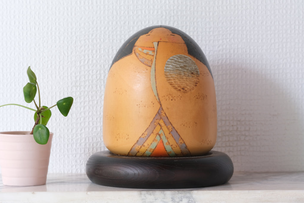 Vintage Creative Kokeshi by Sansaku Sekiguchi (1925-2018) | Titled: 'Kaguyahime - Moon Princess' | 17 cm