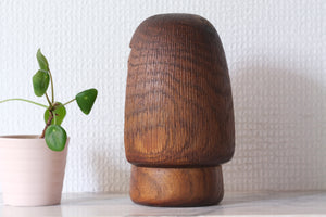 Exclusive Vintage Sosaku Kokeshi by Hideo Ishihara (1925-1999) | Titked: ひうとし - Hiutoshi - Elderly | 16 cm