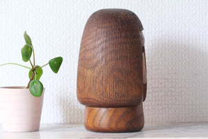 Exclusive Vintage Sosaku Kokeshi by Hideo Ishihara (1925-1999) | Titked: ひうとし - Hiutoshi - Elderly | 16 cm