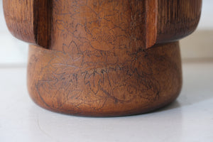 Exclusive Vintage Sosaku Kokeshi by Hideo Ishihara (1925-1999) | Titked: ひうとし - Hiutoshi - Elderly | 16 cm