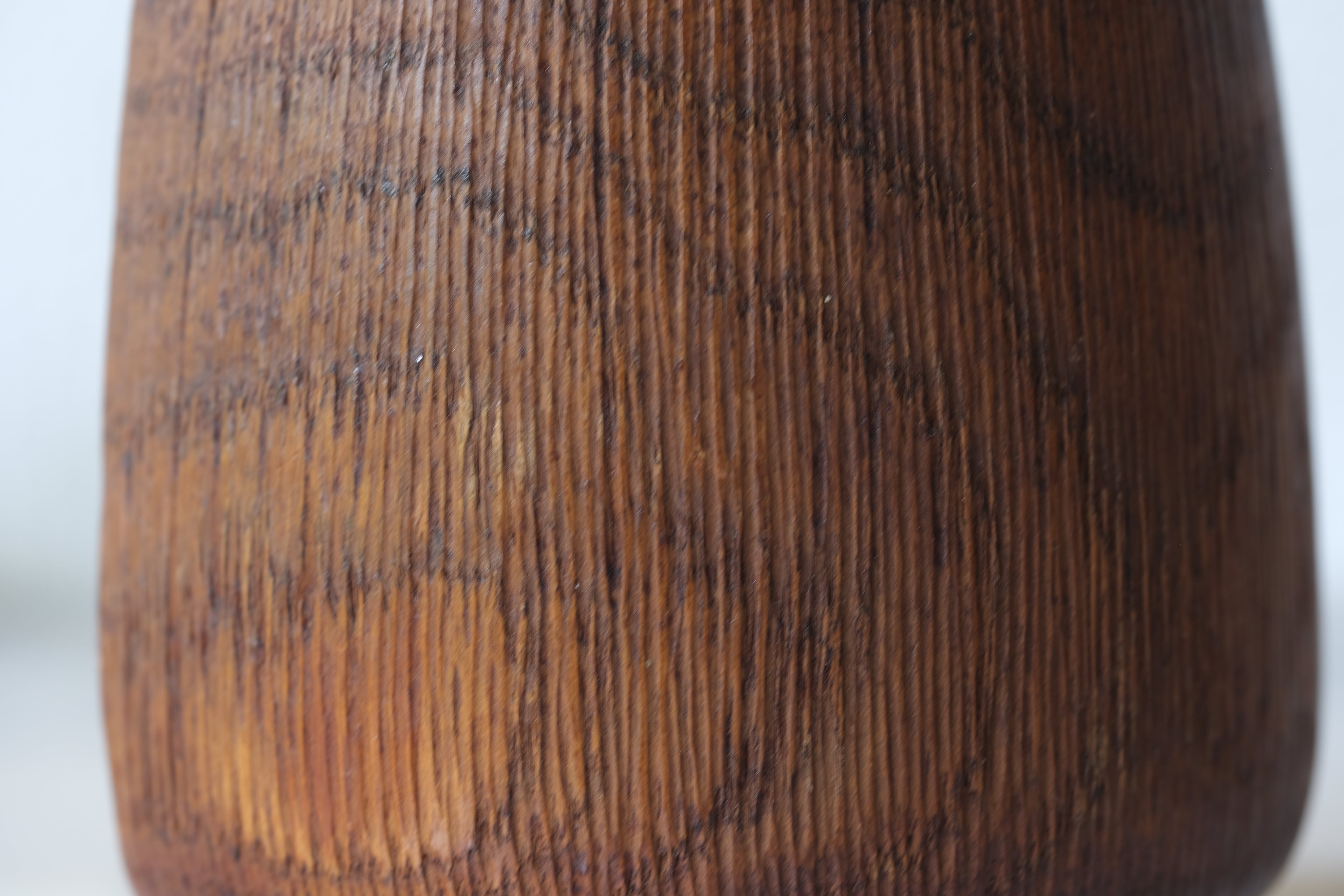 Exclusive Vintage Sosaku Kokeshi by Hideo Ishihara (1925-1999) | Titked: ひうとし - Hiutoshi - Elderly | 16 cm