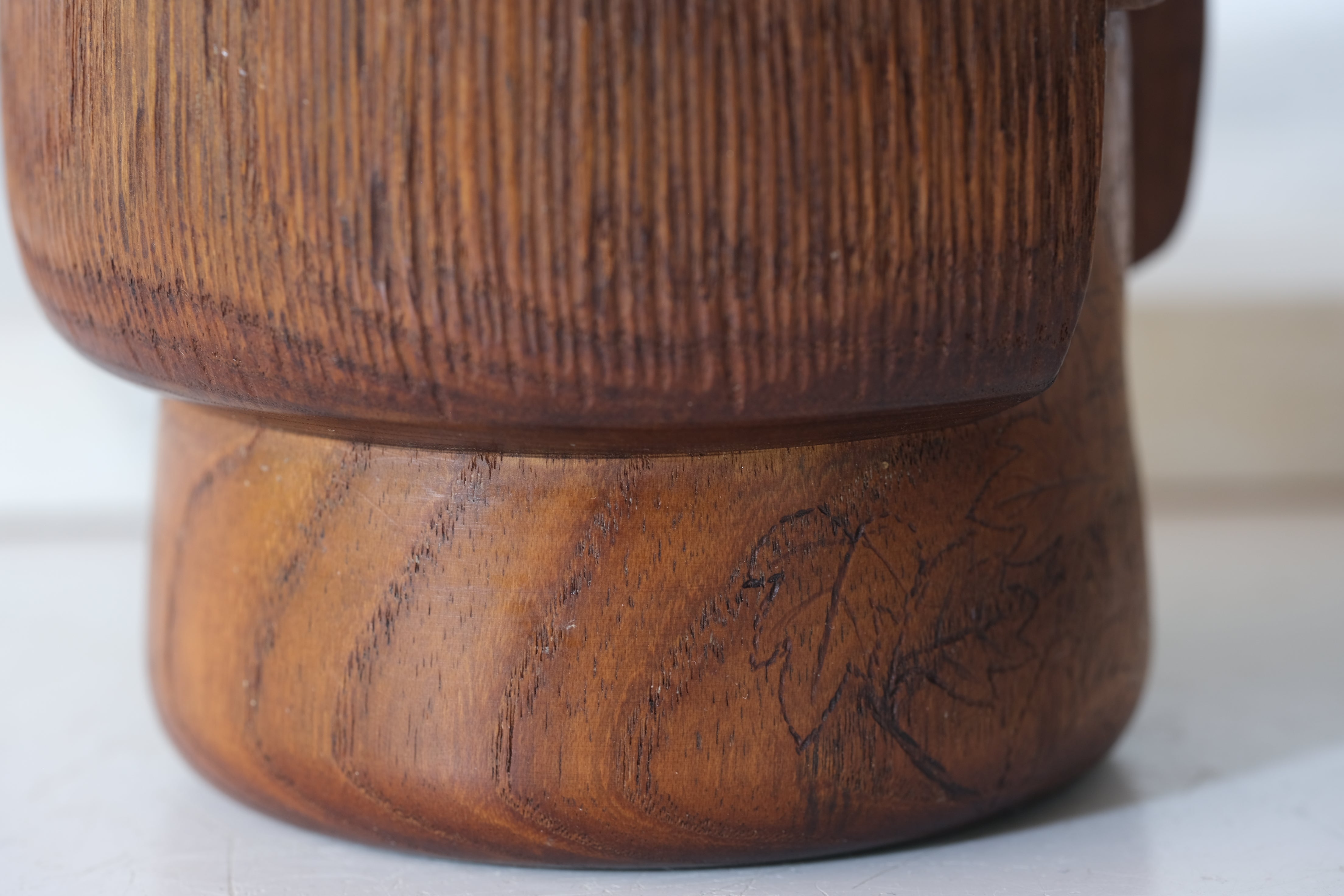 Exclusive Vintage Sosaku Kokeshi by Hideo Ishihara (1925-1999) | Titked: ひうとし - Hiutoshi - Elderly | 16 cm