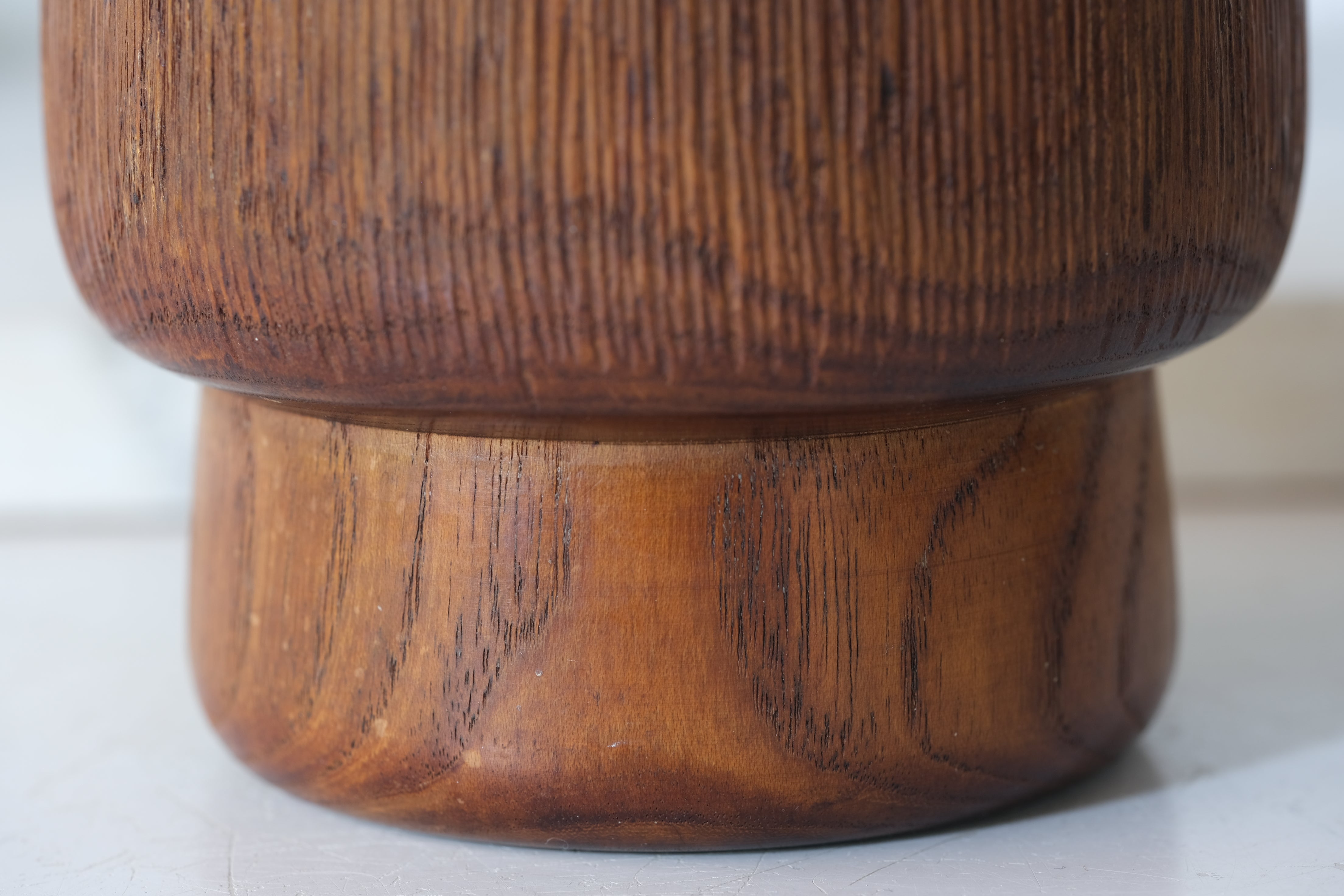 Exclusive Vintage Sosaku Kokeshi by Hideo Ishihara (1925-1999) | Titked: ひうとし - Hiutoshi - Elderly | 16 cm