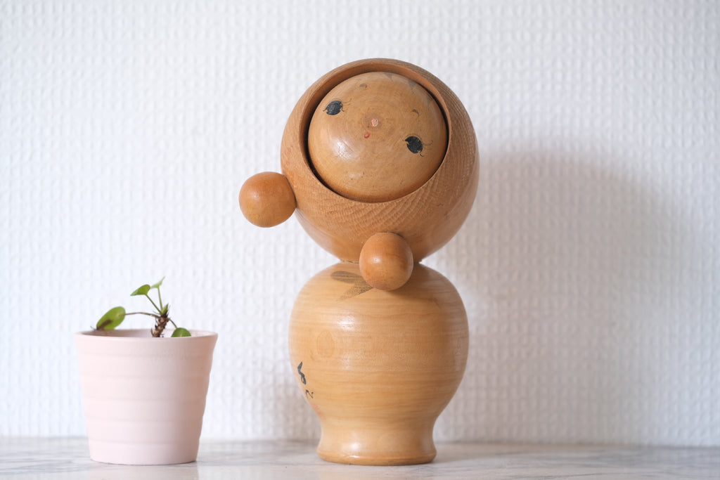 Rare Vintage Creative Kokeshi by Chiyomatsu Kano 狩野千代松 (1935-) | 18 cm