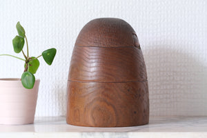 Exclusive Vintage Sosaku Kokeshi by Hideo Ishihara (1925-1999) | Titked: ひうとし - Hiutoshi - Elderly | 14 cm
