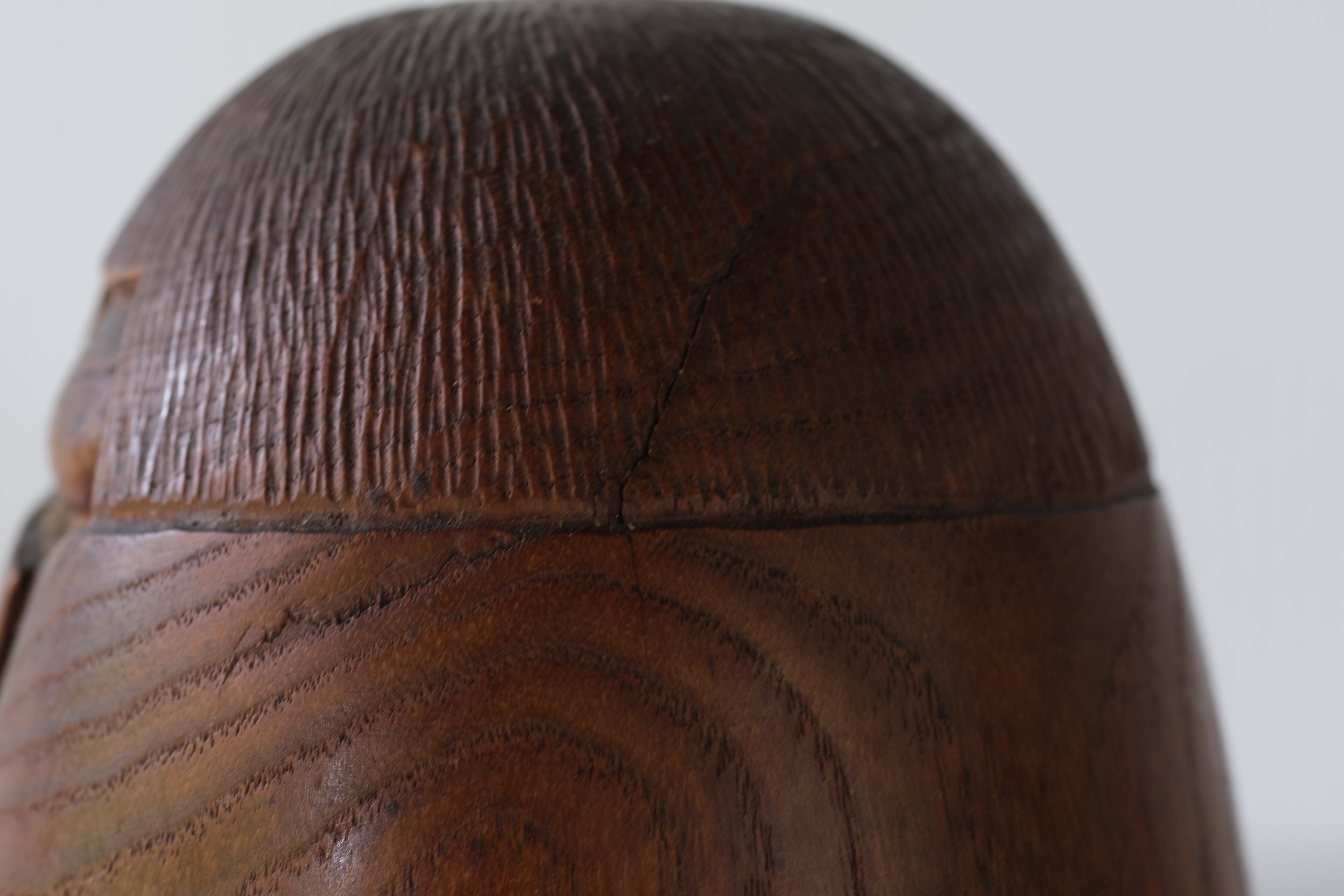 Exclusive Vintage Sosaku Kokeshi by Hideo Ishihara (1925-1999) | Titked: ひうとし - Hiutoshi - Elderly | 14 cm