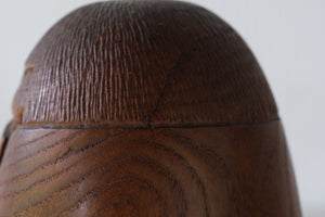 Exclusive Vintage Sosaku Kokeshi by Hideo Ishihara (1925-1999) | Titked: ひうとし - Hiutoshi - Elderly | 14 cm