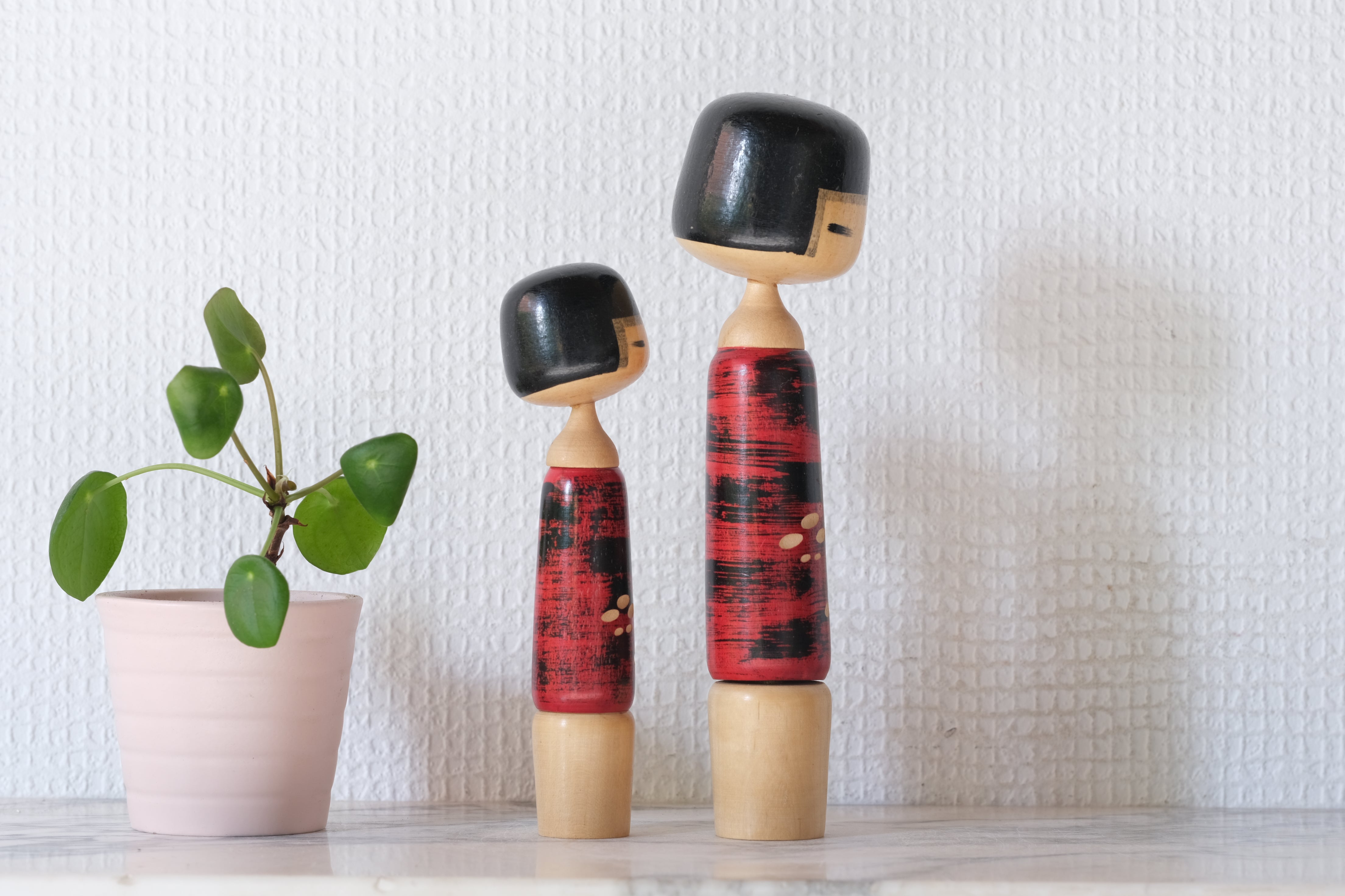 Set of Two Vintage Creative Kokeshi by Aida Seiho (1926-1998) | 14,5 cm and 18,5 cm