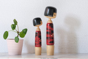Set of Two Vintage Creative Kokeshi by Aida Seiho (1926-1998) | 14,5 cm and 18,5 cm