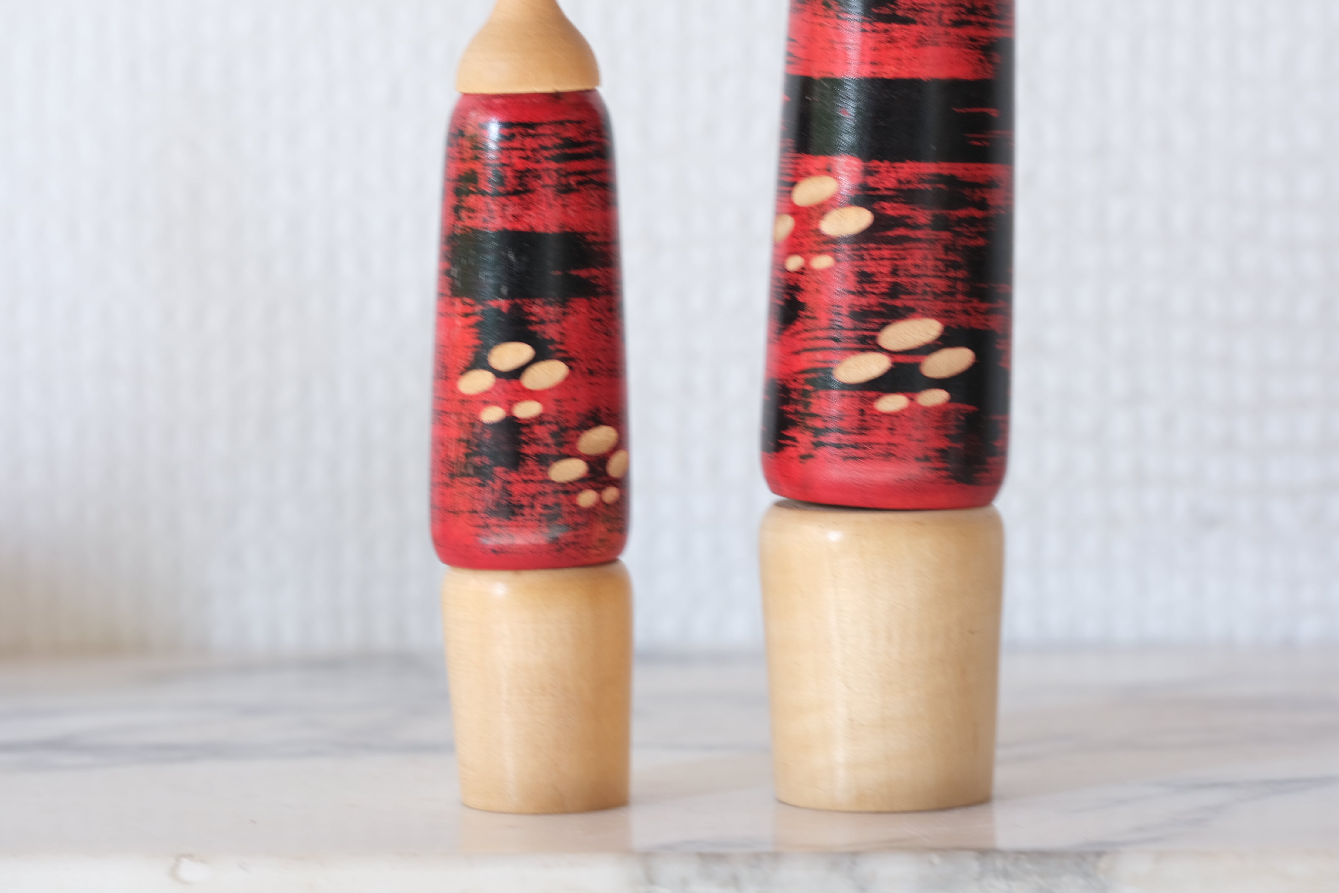 Set of Two Vintage Creative Kokeshi by Aida Seiho (1926-1998) | 14,5 cm and 18,5 cm
