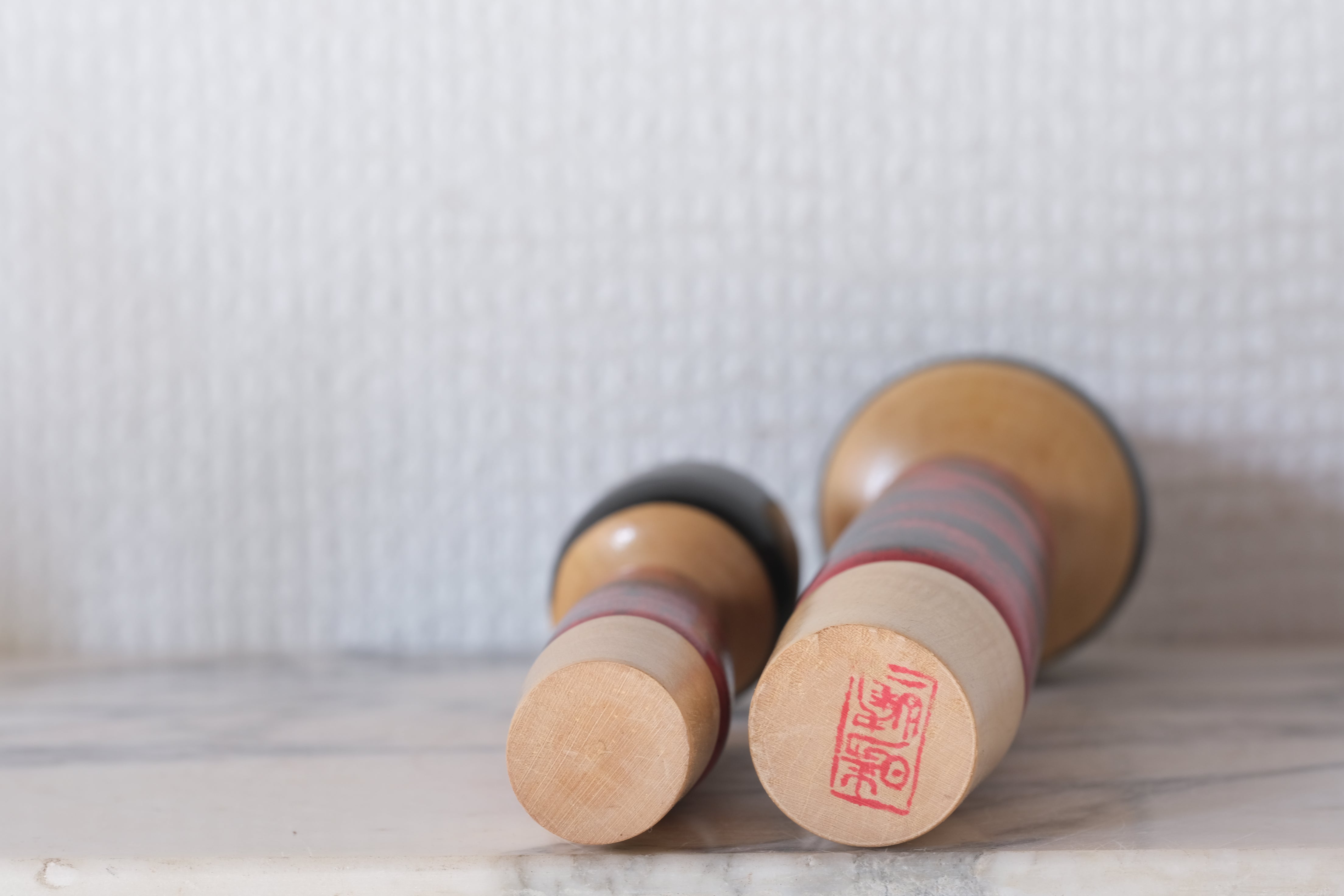 Set of Two Vintage Creative Kokeshi by Aida Seiho (1926-1998) | 14,5 cm and 18,5 cm
