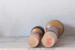 Set of Two Vintage Creative Kokeshi by Aida Seiho (1926-1998) | 14,5 cm and 18,5 cm