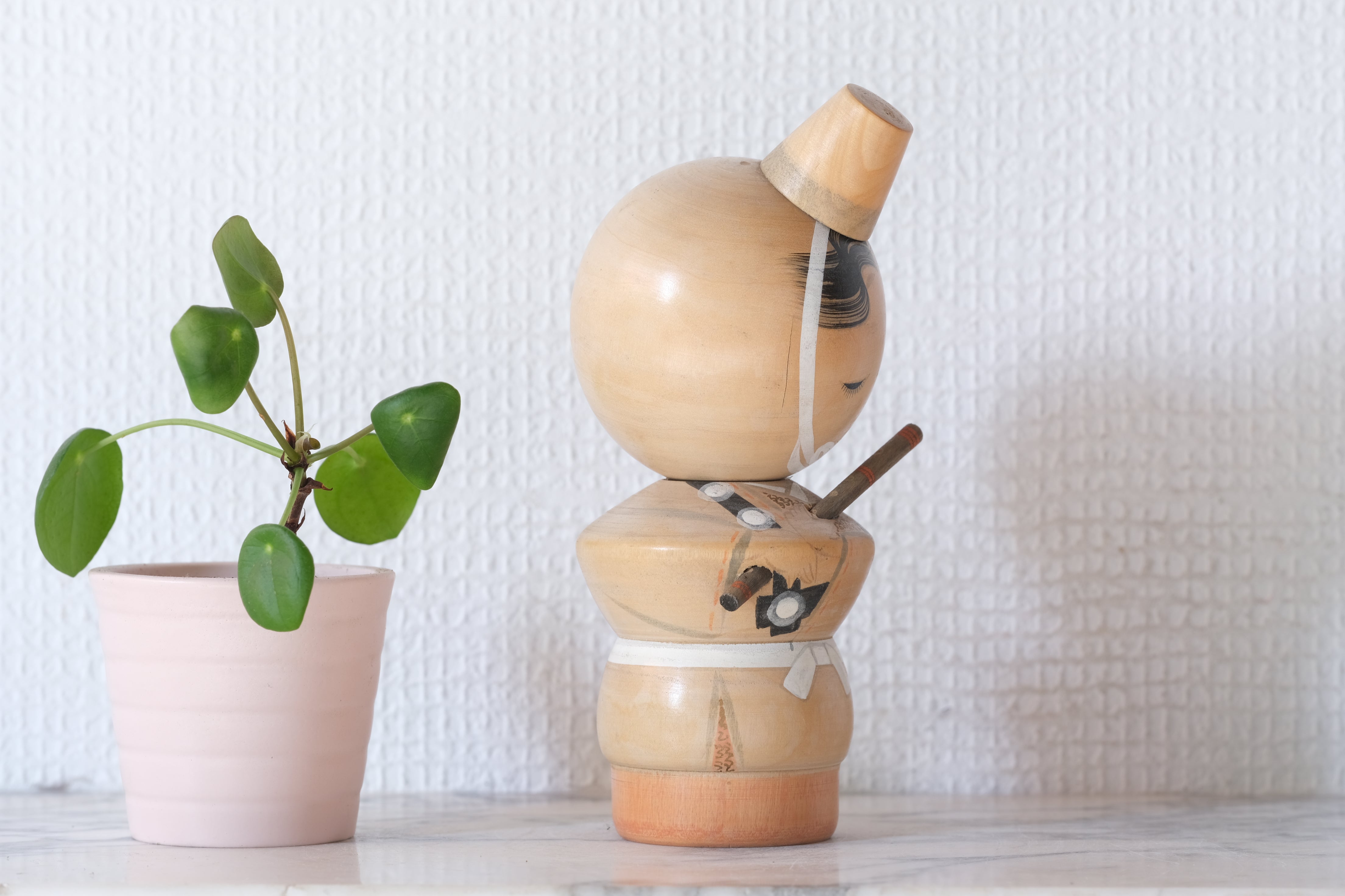 Rare Vintage Kokeshi by Sansaku Sekiguchi (1925-2018) | 'Flutist' | 16,5 cm
