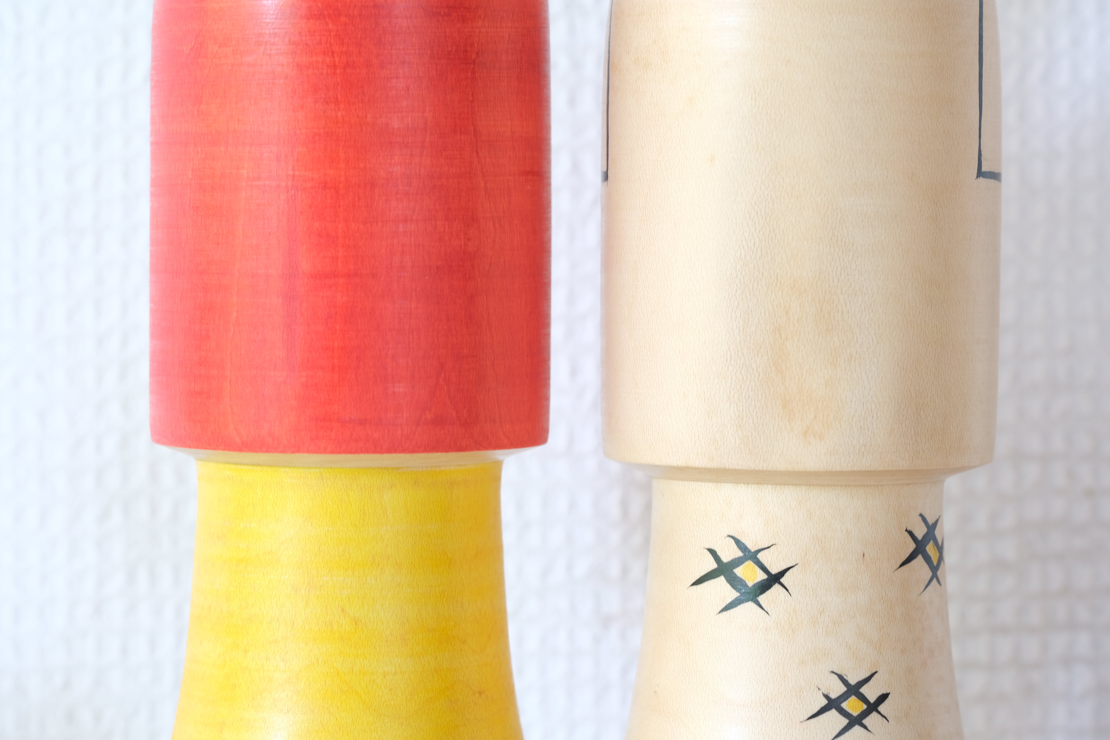 Rare Pair of Vintage Nanbu Kokeshi by Sasaki Kakuhei 佐々木覚平 (1933 - 2007) | 24 cm and 25 cm