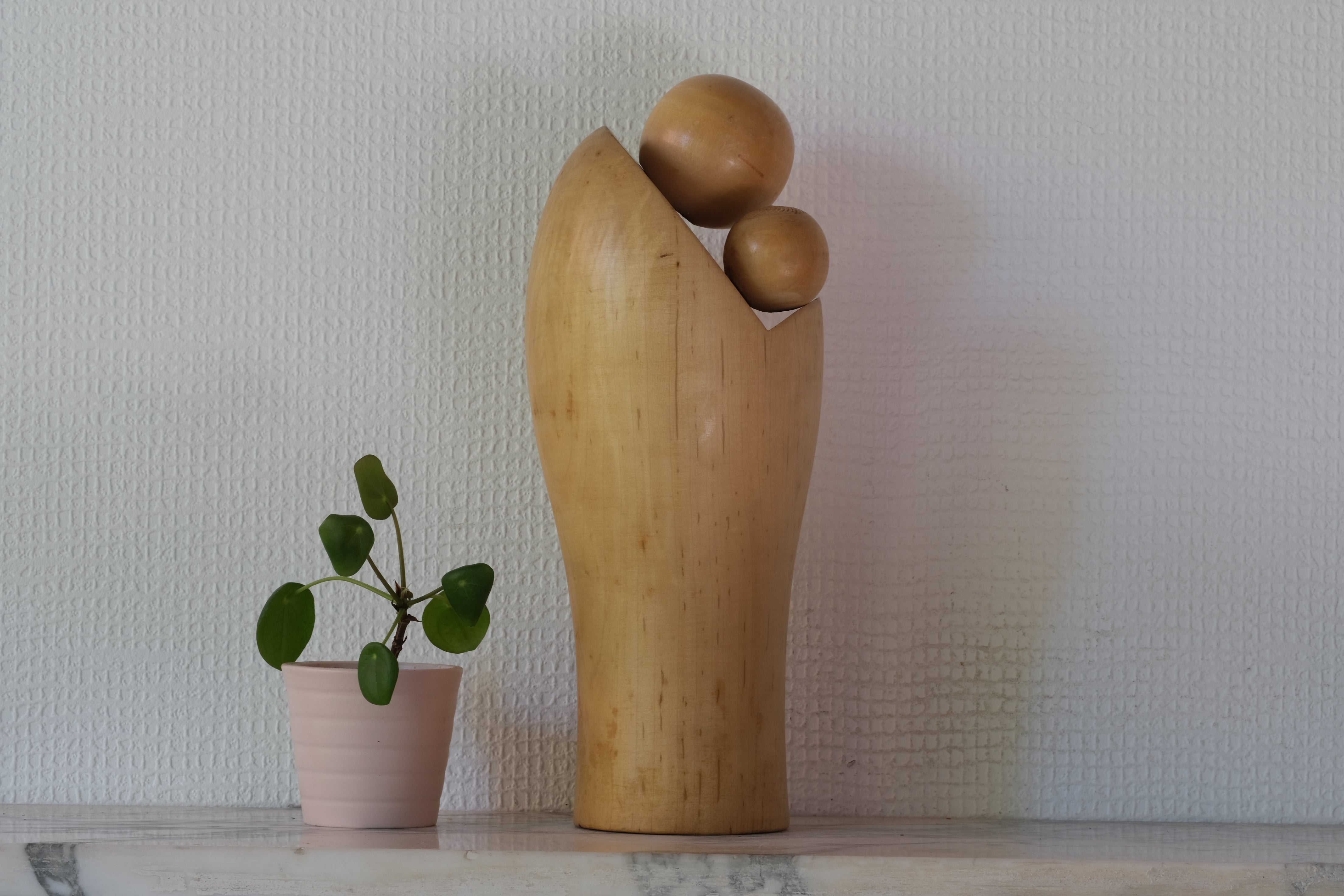 Rare Vintage Creative Kokeshi by Aida Seiho (1926-1998) | Titled: 愛 - Ai - Love | 27,5 cm