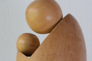 Rare Vintage Creative Kokeshi by Aida Seiho (1926-1998) | Titled: 愛 - Ai - Love | 27,5 cm