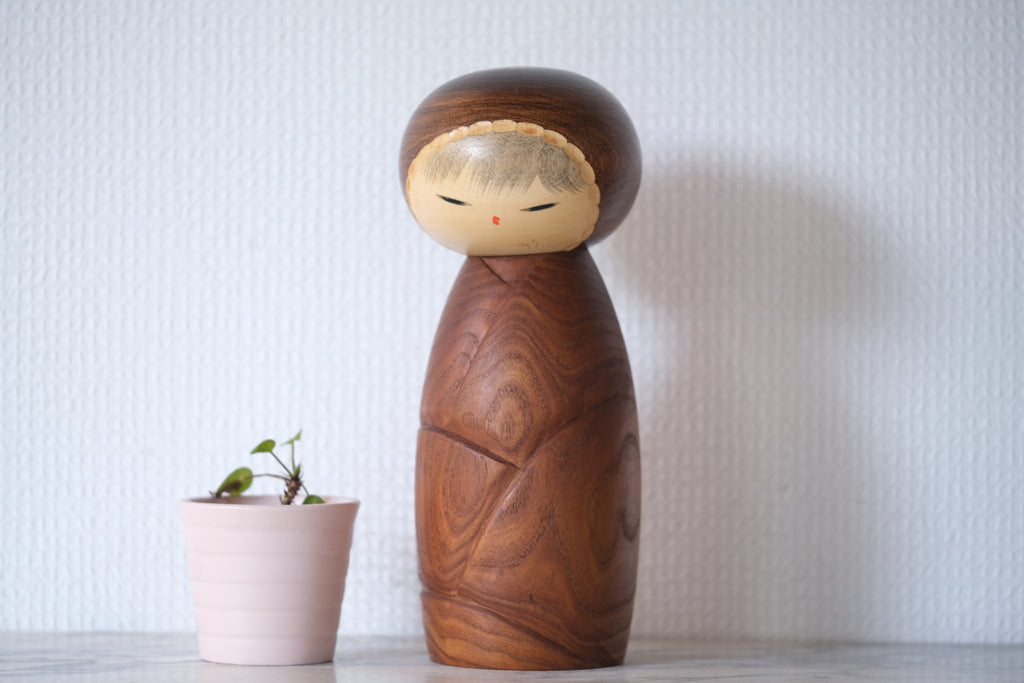 Rare Vintage Creative Kokeshi  By Watanabe Masao (1917-2007) | 21,5 cm