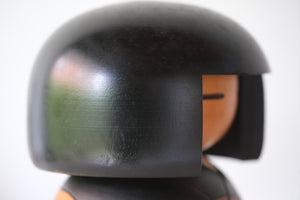 Chunky Vintage Gumma Kokeshi by Kisaku | Title: 山波 - Sanba - Mountain Waves | 15,5 cm