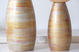 Pair of Vintage Creative Kokeshi by Takahashi Hashime (1918 - 2002) | 22,5 cm and 27,5 cm