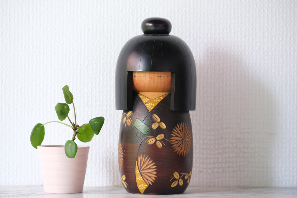 Rare Vintage Gumma Kokeshi By Kazuo Takamizawa 高見沢一夫 (1927-) | Title: 深山 | 22,5 cm)
